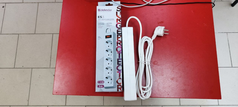 Сетевой фильтр Defender ES, 3м, 5 розеток